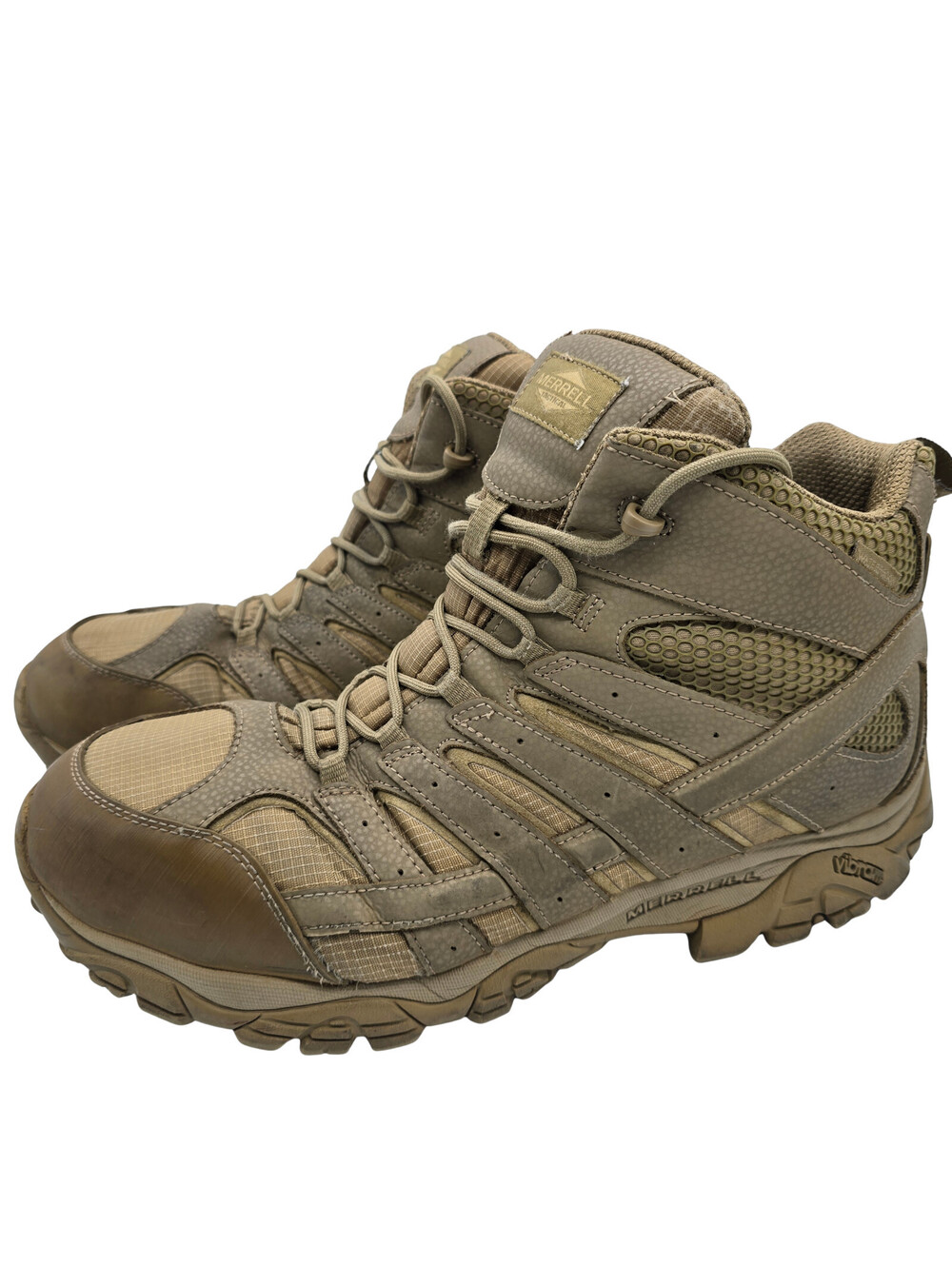 Merrell Moab 2 Mid Tactical Waterproof Boots | Mens 12W | Beige Coyote J15849W